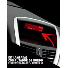 Kit 3 Lampadas Computador De Bordo Peugeot 206 207 307 E C3