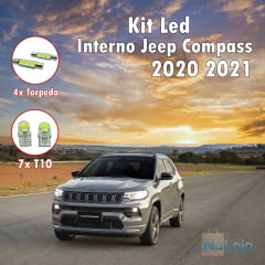 Kit Lâmpadas Led Interno Completo Jeep Compass 2020 2021