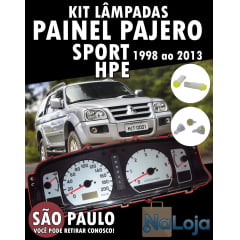 Kit Lâmpadas Led Painel Pajero Sport Hpe 1998 ao 2013