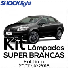 Kit Lâmpadas Super Brancas Fiat Linea 2007 ao 2016