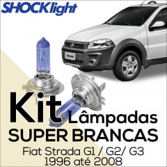Kit Lâmpadas Super Brancas Fiat Strada G1 G2 G3