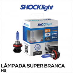 Lâmpada H11 Super Branca SHOCKlight 55w 8500k