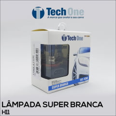 Lâmpada H11 Super Branca Tech One 55w 8500k