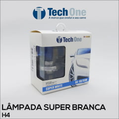 Lâmpada H4 Super Branca Tech One 60/55w 8500k
