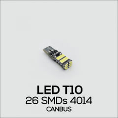 Lâmpada LED T10 26 SMD 4014 Canbus com Dissipador