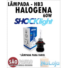 Lampada para Farol Halogena HB3 60w Shocklight