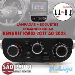 Lâmpadas e Soquetes Comando Ar Renault Kwid 2017 ao 2023