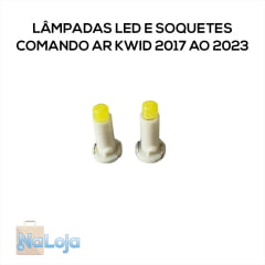 2x Lâmpadas e Soquetes Comando Ar Renault Kwid 2017 ao 2023