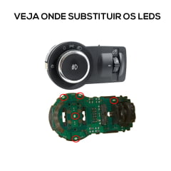 Led Botão Interruptor Chave Farol Milha Onix Prisma E Outros