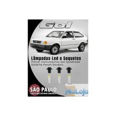 Kit Lampadas Led Painel Instrumentos Gol Quadrado