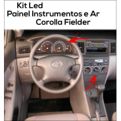Kit Led Corolla Fielder Painel Instrumentos E Ar