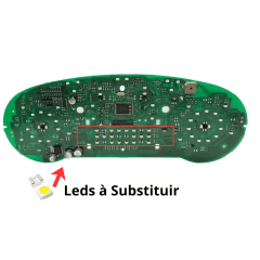 LED SMD 3528 PARA O DISPLAY DO PAINEL FIAT PUNTO BRAVO 2012 AO 2014
