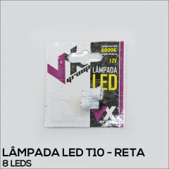 T10 8 LEDs C-Reta 6000k 12v