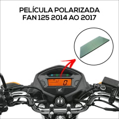 Película Polarizada Parte Frontal do Display Fan 125 2014 Ao 2017